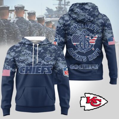 Kansas City Chiefs | Premium NFL US Navy 3D Hoodie