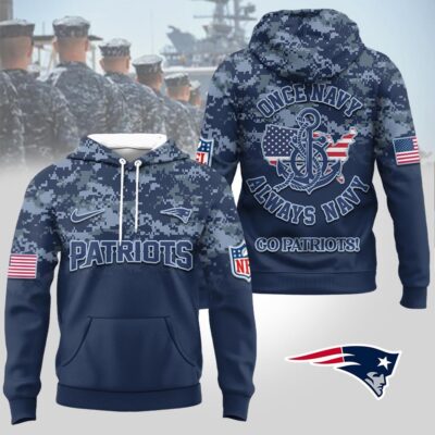 New England Patriots | Premium NFL US Navy 3D Hoodie