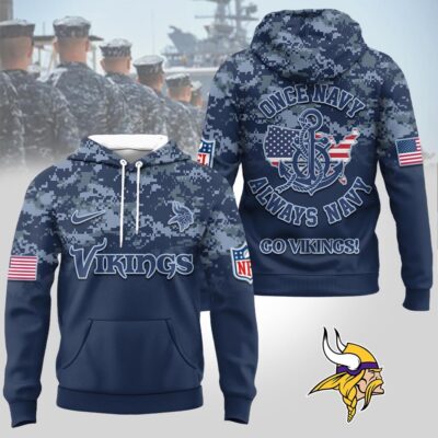 Minnesota Vikings | Premium NFL US Navy 3D Hoodie