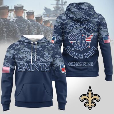 New Orleans Saints | Premium NFL US Navy 3D Hoodie