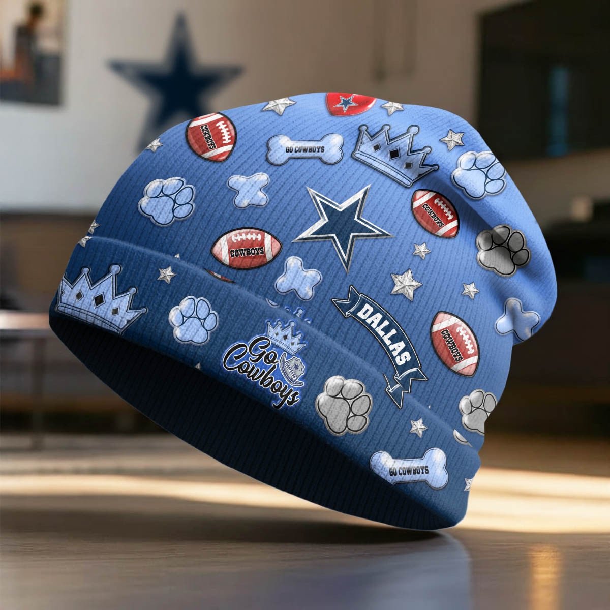 Dallas Cowboys | Premium NFL Crown Beanie Hat - Image 2