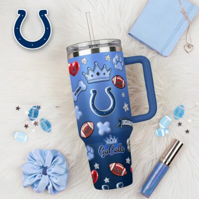 Indianapolis Colts | Premium NFL Icon Style 40oz Tumbler With Handle