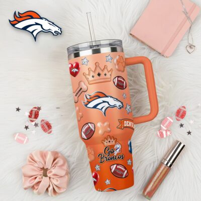 Denver Broncos | Premium NFL Icon Style 40oz Tumbler With Handle