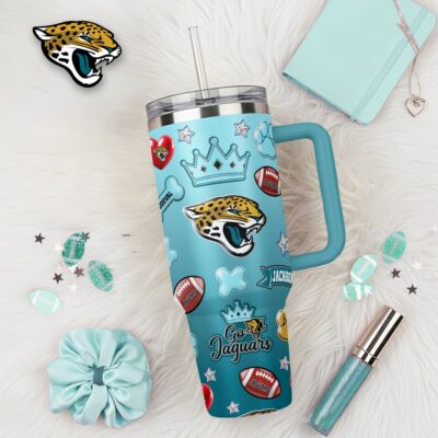 Jacksonville Jaguars | Premium NFL Icon Style 40oz Tumbler With Handle