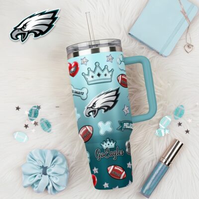 Philadelphia Eagles | Premium NFL Icon Style 40oz Tumbler With Handle