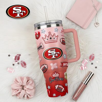 San Francisco 49ers | Premium NFL Icon Style 40oz Tumbler With Handle