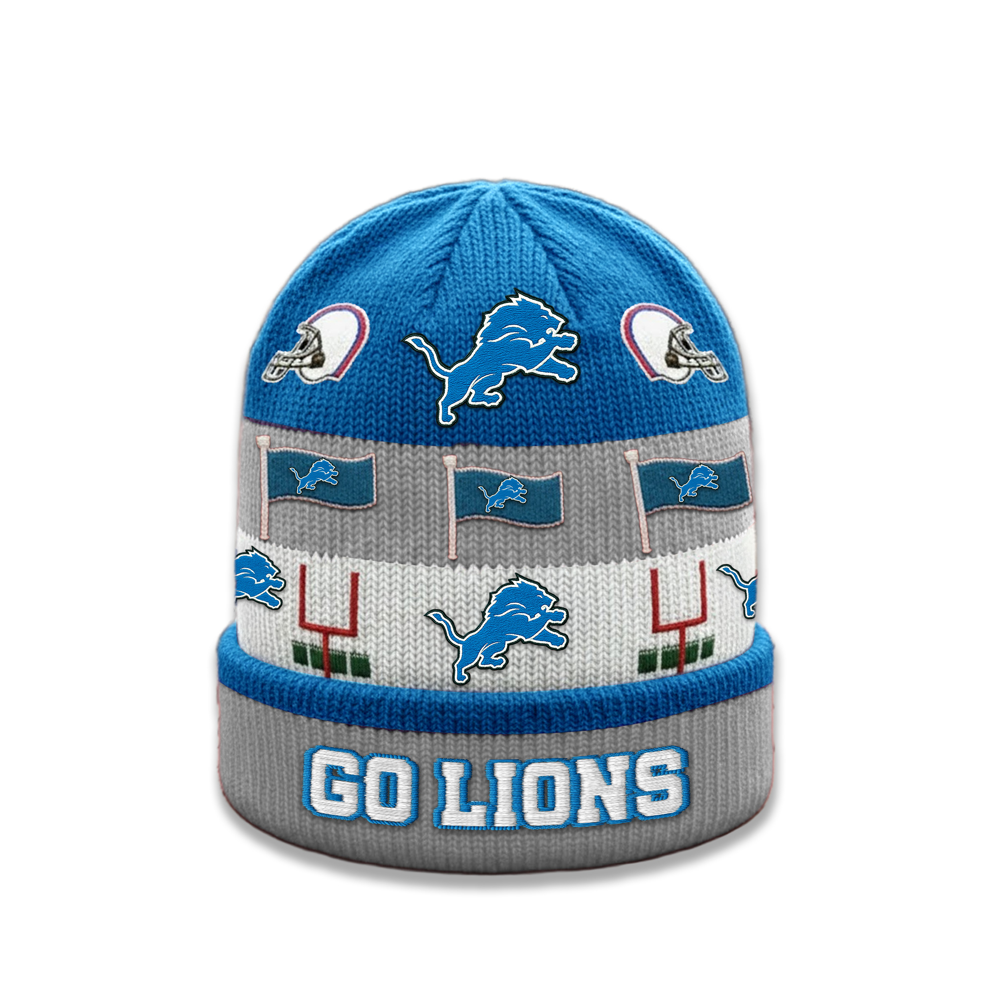 Detroit Lions | Premium NFL Game Day Fan Beanie Beanie Hat - Image 2