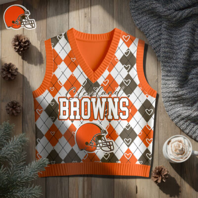 Cleveland Browns | Premium NFL Argyle Knit Sweater Vest