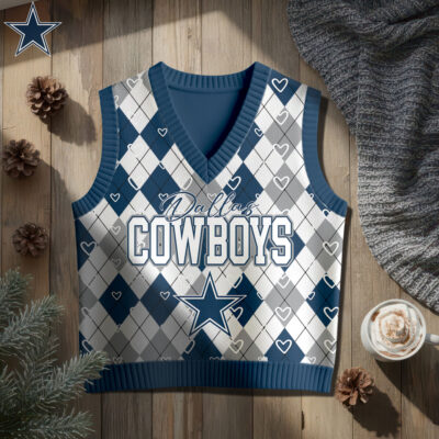 Dallas Cowboys | Premium NFL Argyle Knit Sweater Vest