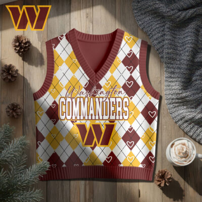 Washington Commanders | Premium NFL Argyle Knit Sweater Vest