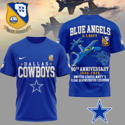 Dallas Cowboys | Premium NFL U.S Navy Blue Angels 3D Shirt
