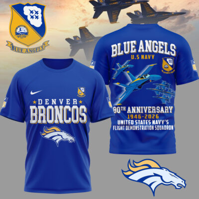 Denver Broncos | Premium NFL U.S Navy Blue Angels 3D Shirt