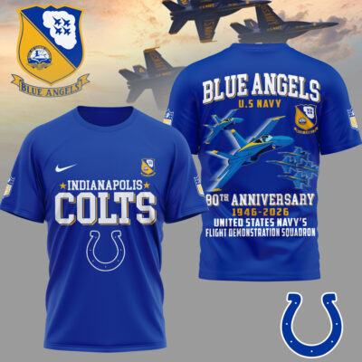 Indianapolis Colts | Premium NFL U.S Navy Blue Angels 3D Shirt