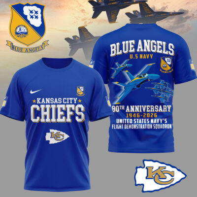 Kansas City Chiefs | Premium NFL U.S Navy Blue Angels 3D Shirt