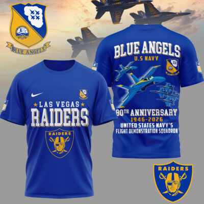 Las Vegas Raiders | Premium NFL U.S Navy Blue Angels 3D Shirt
