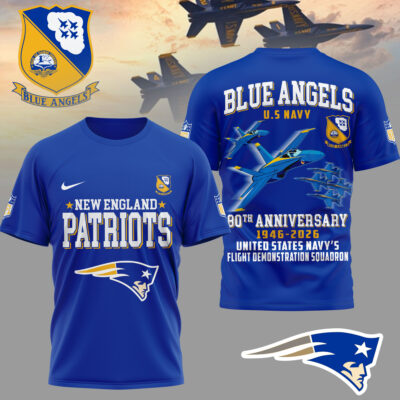 New England Patriots | Premium NFL U.S Navy Blue Angels 3D Shirt