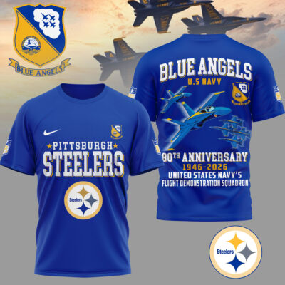 Pittsburgh Steelers | Premium NFL U.S Navy Blue Angels 3D Shirt