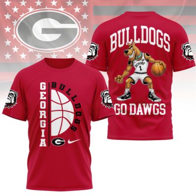Georgia Bulldogs | Premium NCAA Scooby-Doo Basketball 3D Shirt