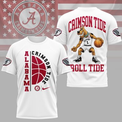 Alabama Crimson Tide | Premium NCAA Scooby-Doo Basketball 3D Shirt