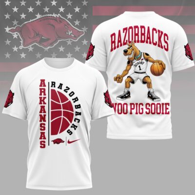 Arkansas Razorbacks | Premium NCAA Scooby-Doo Basketball 3D Shirt