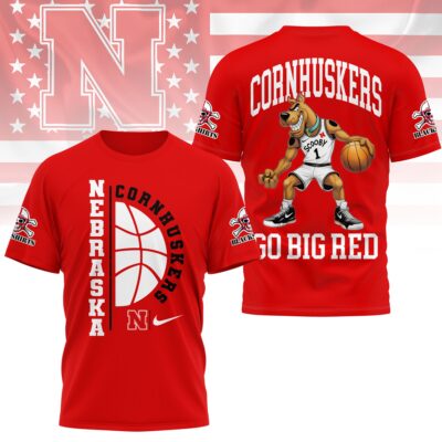 Nebraska Cornhuskers | Premium NCAA Scooby-Doo Basketball 3D Shirt