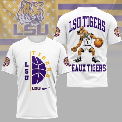 LSU Tigers | Premium NCAA Scooby-Doo Basketball 3D Shirt
