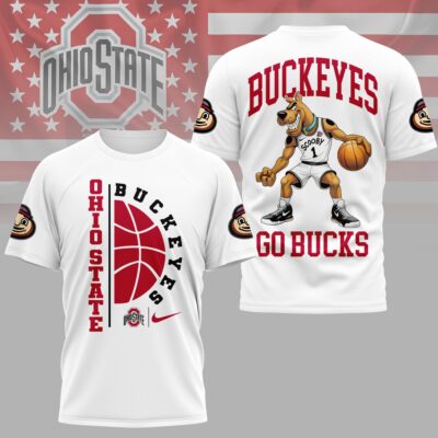 Ohio State Buckeyes | Premium NCAA Scooby-Doo Basketball 3D Shirt