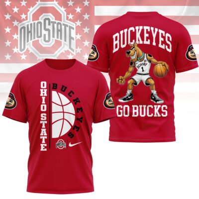 Ohio State Buckeyes | Premium NCAA Scooby-Doo Basketball 3D Shirt