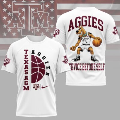 Texas A&M Aggies | Premium NCAA Scooby-Doo Basketball 3D Shirt