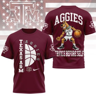 Texas A&M Aggies | Premium NCAA Scooby-Doo Basketball 3D Shirt