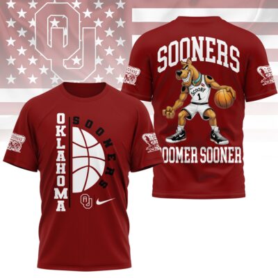 Oklahoma Sooners | Premium NCAA Scooby-Doo Basketball 3D Shirt