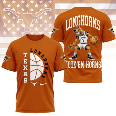 Texas Longhorns | Premium NCAA Scooby-Doo Basketball 3D Shirt