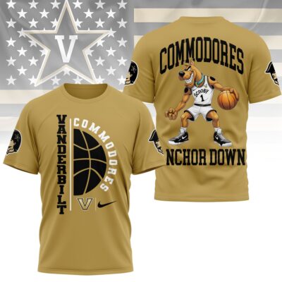 Vanderbilt Commodores | Premium NCAA Scooby-Doo Basketball 3D Shirt