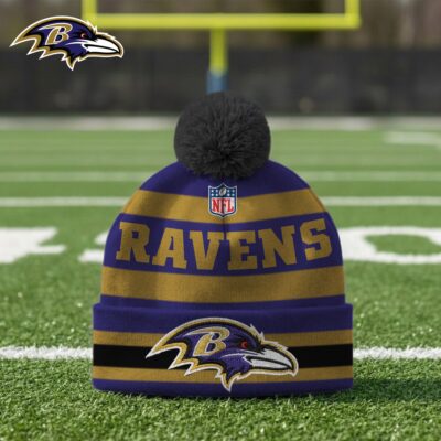Baltimore Ravens | Premium NFL Winter Pom Beanie Hat