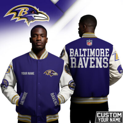 Baltimore Ravens | Premium NFL Personalized Football Varsity Jacket - S
