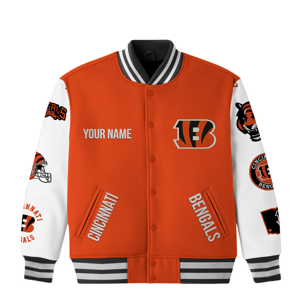 Cincinnati Bengals | Premium NFL Personalized Football Varsity Jacket - Image 5