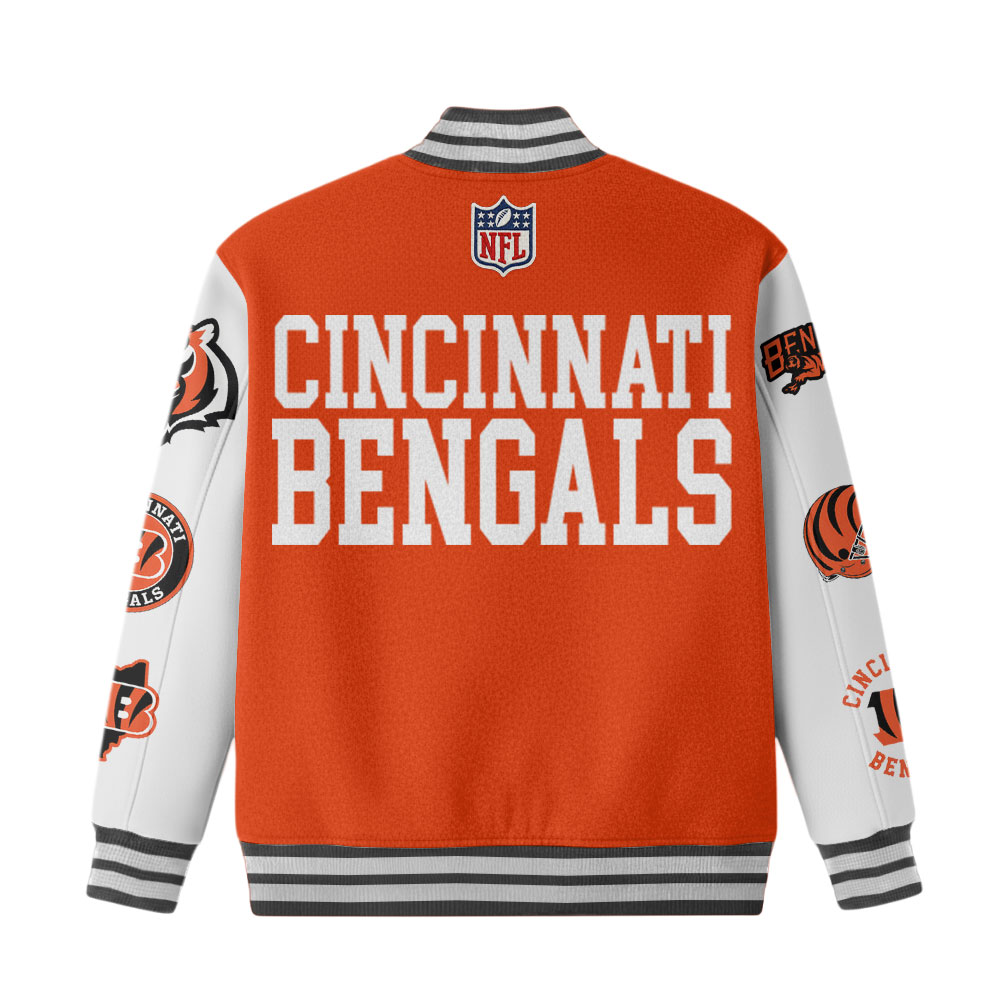 Cincinnati Bengals | Premium NFL Personalized Football Varsity Jacket - Image 6