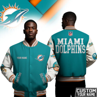 Miami Dolphins | Premium NFL Personalized Football Varsity Jacket
