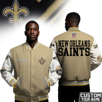 New Orleans Saints | Premium NFL Personalized Football Varsity Jacket