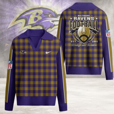 Baltimore Ravens | Premium NFL Heritage And Tradition Classic Knit Pullover