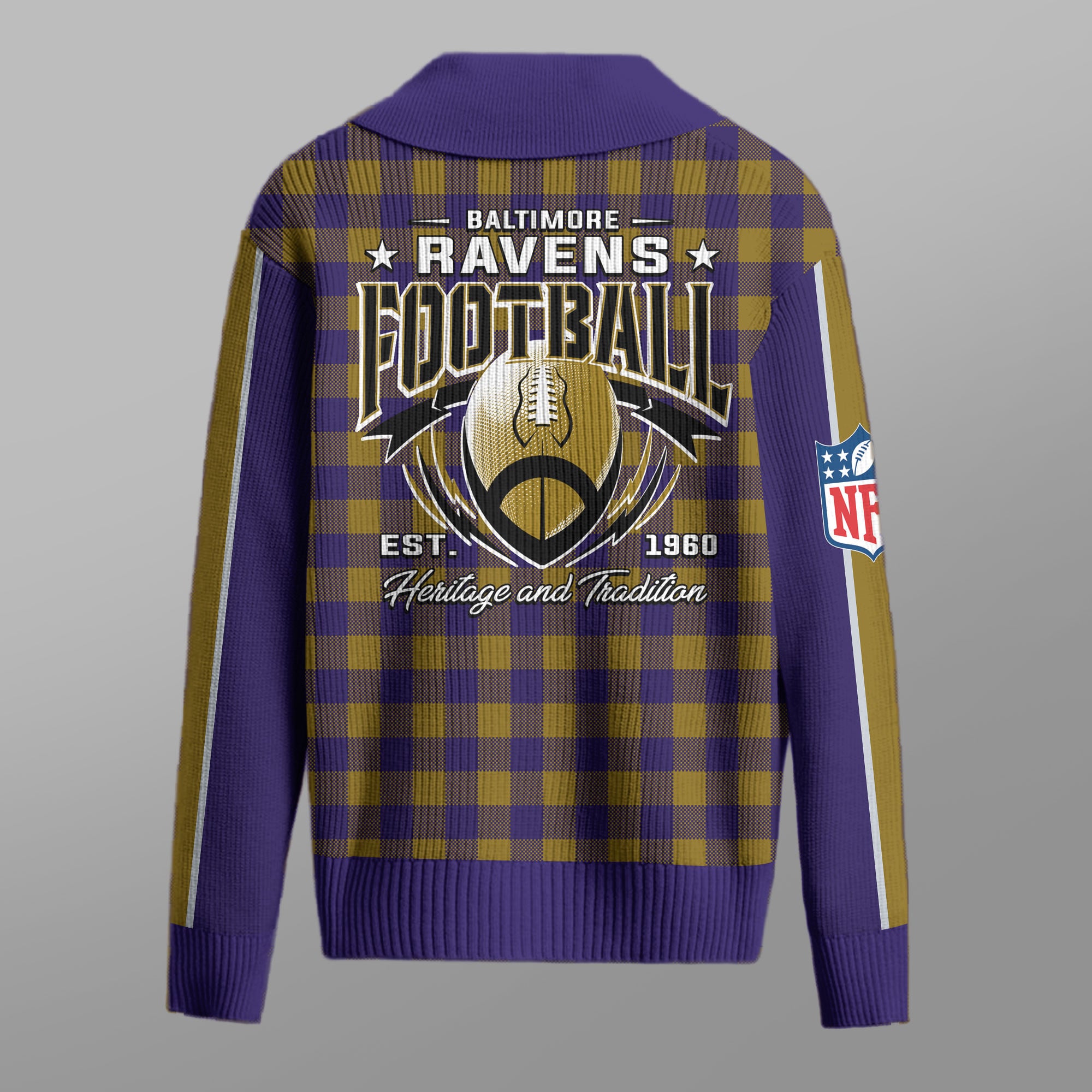 Baltimore Ravens | Premium NFL Heritage And Tradition Classic Knit Pullover - Image 3