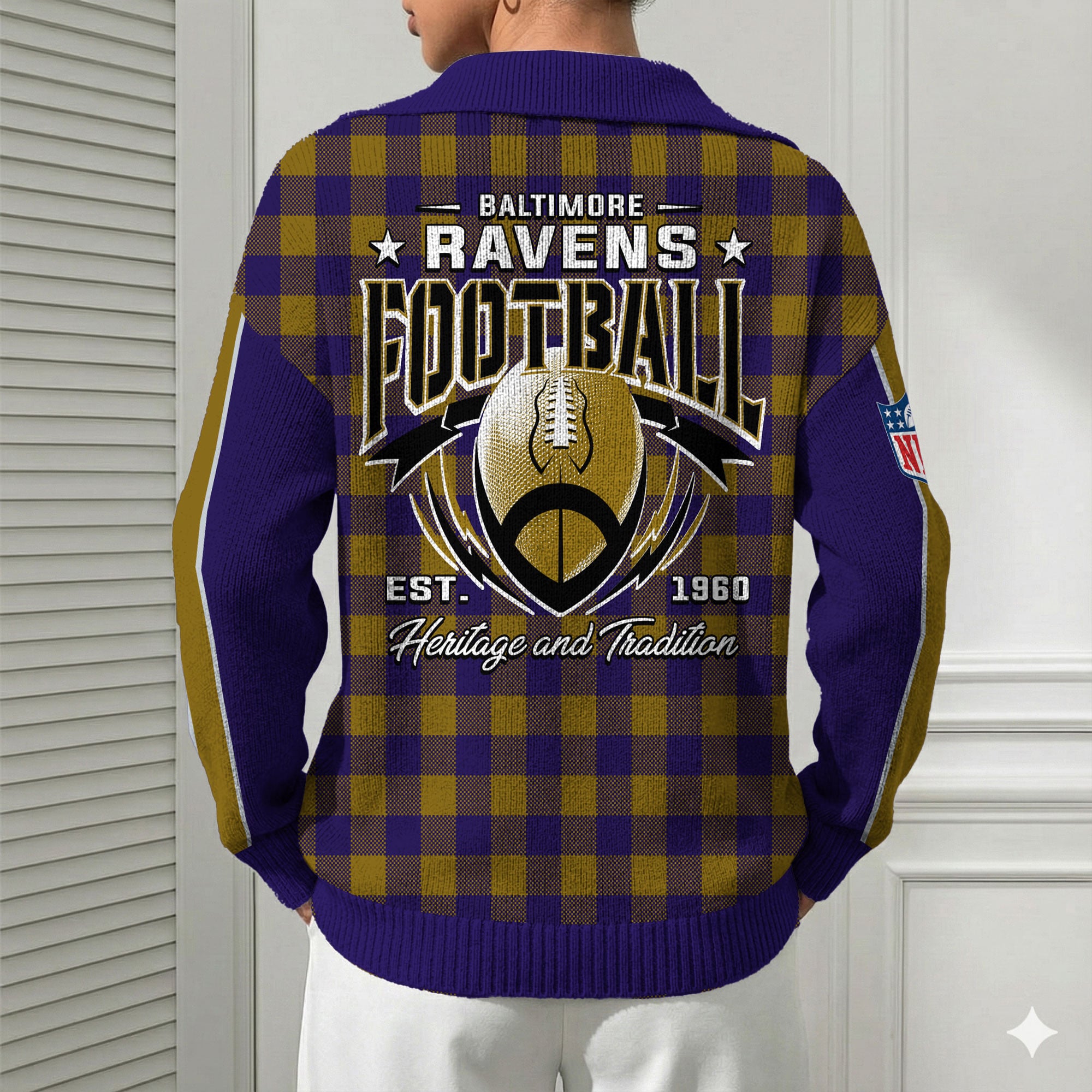 Baltimore Ravens | Premium NFL Heritage And Tradition Classic Knit Pullover - Image 5