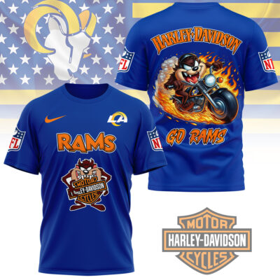 Los Angeles Rams | Premium NFL Taz Looney Tunes 3D Shirt - Blue