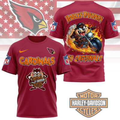 Arizona Cardinals | Premium NFL Taz Looney Tunes 3D Shirt - Red