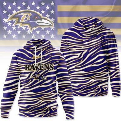 Baltimore Ravens | Premium NFL Wave Stripe Hoodie
