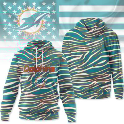 Miami Dolphins | Premium NFL Wave Stripe Hoodie