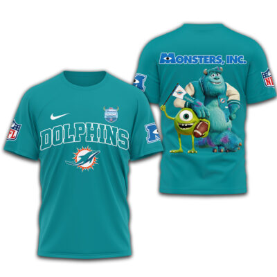 Miami Dolphins | Premium NFL Monsters Funday Football 3D Shirt