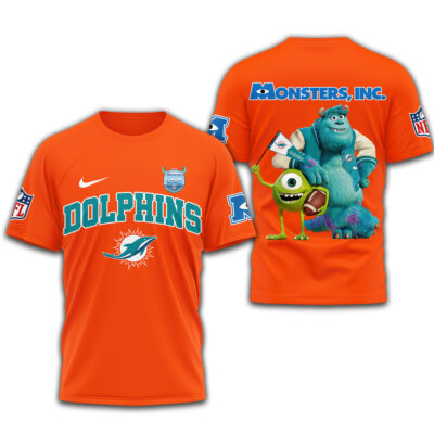 Miami Dolphins | Premium NFL Monsters Funday Football 3D Shirt