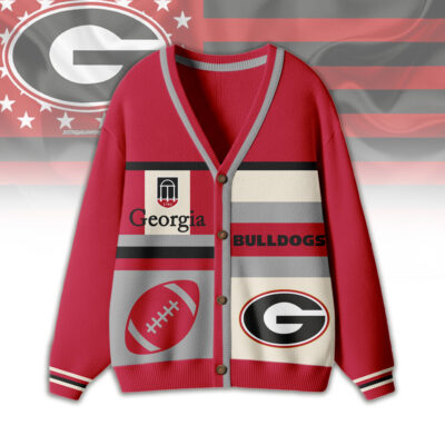 Georgia Bulldogs | Premium NCAA Game Day Striped Knit Cardigan