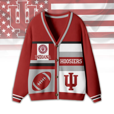 Indiana Hoosiers | Premium NCAA Game Day Striped Knit Cardigan